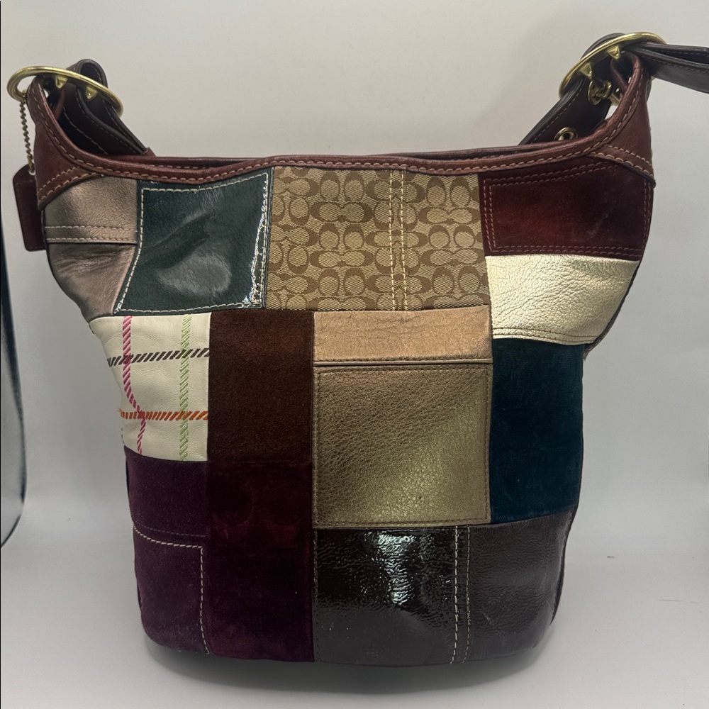 Coach Bleeker Holiday Patchwork Duffle Bag - Picture 12 of 17